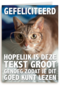 verjaardag vrouw grappig tekst groot genoeg kaart