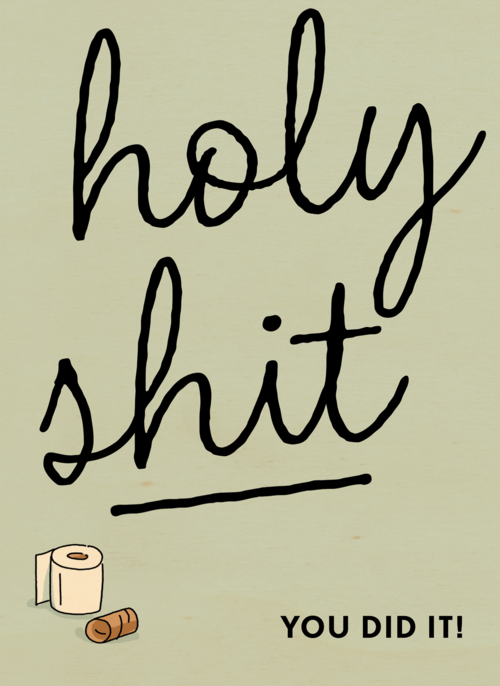 Houten Kaart | Compliment Kaart Holy Shit You Did It