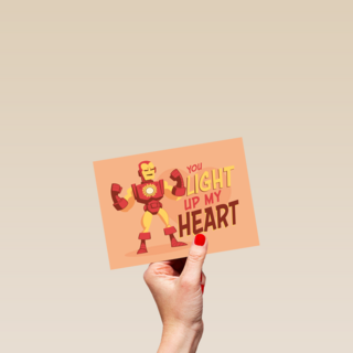 Ironman kaart you light up my heart