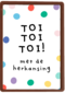 Gezakt kaart toi toi toi met de herkansing