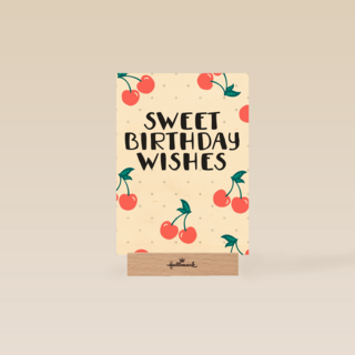Verjaardagskaart tiener meisje Sweet birthday wishes kersen