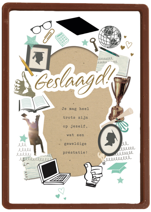 Chocolade Kaart Diploma | Hallmark | Chocolade Kaart Hallmark | Diploma | Examen Geslaagd Tekst