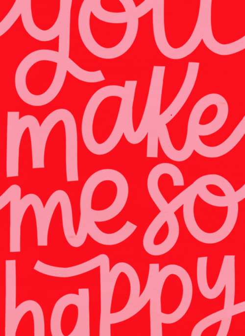 Houten Kaart Valentijn | Houten Kaart Hallmark | Valentijn | You Make Me So Happy