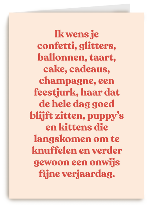 Verjaardagskaart hip vrouw ik wens je heel veel