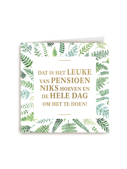 botanical kaart dat is het leuke van pensioen