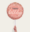 Ballon Happy Birthday Star Rosegoud