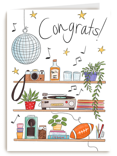 Kaart | Hallmark | Verjaardag | Congrats Matia Studio