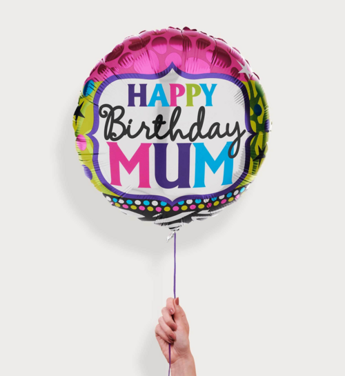 Ballon Happy Birthday Mum Multi