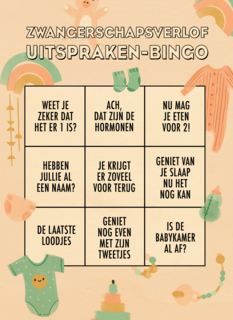 Zwangerschapsverlof uitspraken bingo