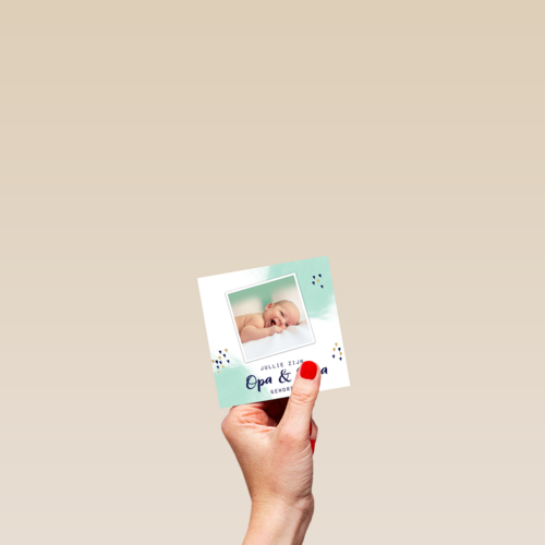 geboorte fotokaart jullie zijn opa en oma geworden