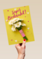 super bedankt met een bos bloemen