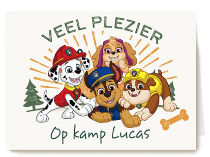 Paw Patrol Veel plezier op kamp