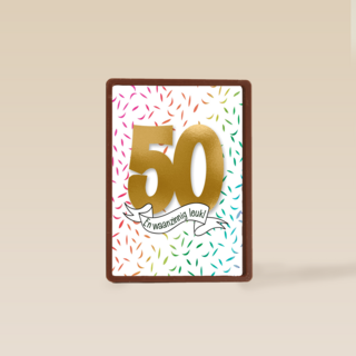 Verjaardagskaart 50 en waanzinnig leuk