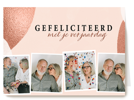 verjaardag kaart foto stijlvol