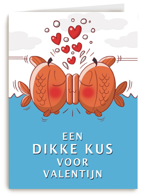 vissen een dikke kus voor valentijn