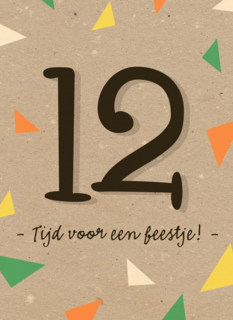 Verjaardagskaart tiener jongen 12