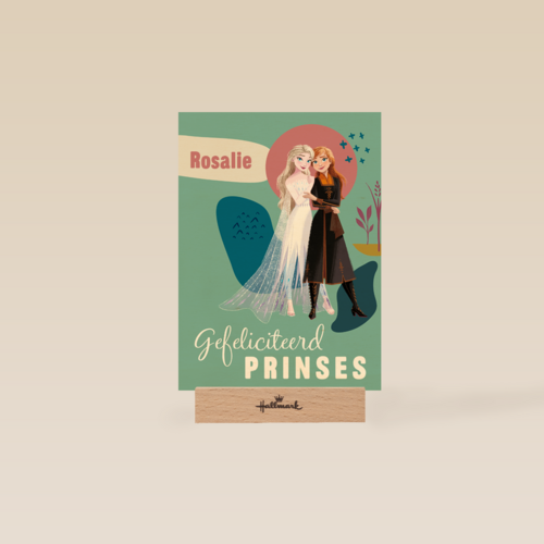 Frozen verjaardagskaart gefeliciteerd prinses