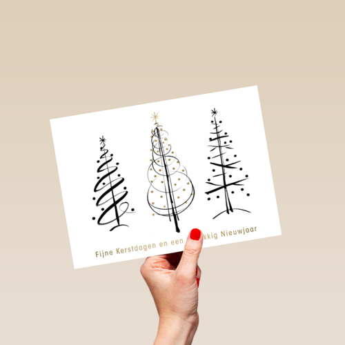 kerstkaart fijne kerstdagen en een gelukkig nieuwjaar kerst