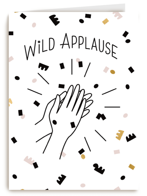 wild applause with confetti