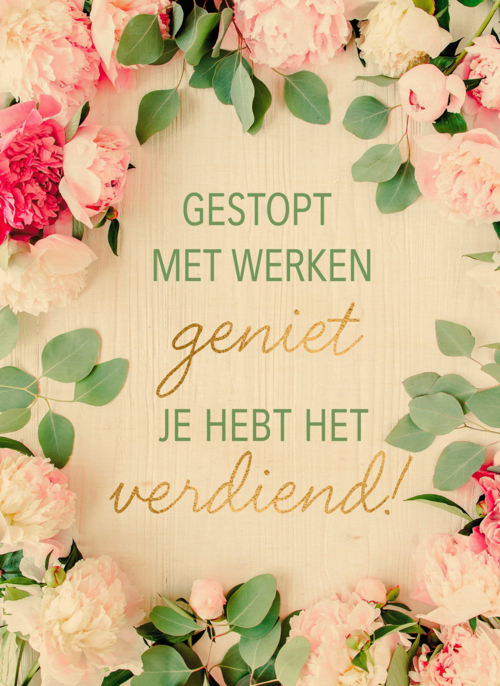 Houten Kaart Pensioen | Houten Kaart Hallmark | Pensioen | Gestopt Met Werken Je Hebt Het Verdiend