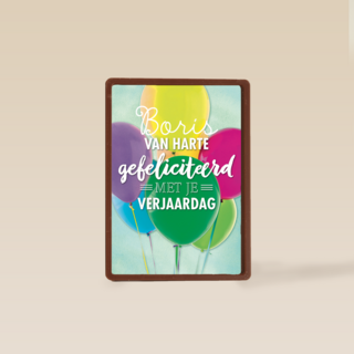 geel blauw roze paars ballon