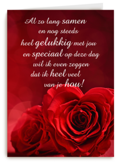 Valentijnskaart al zo lang samen