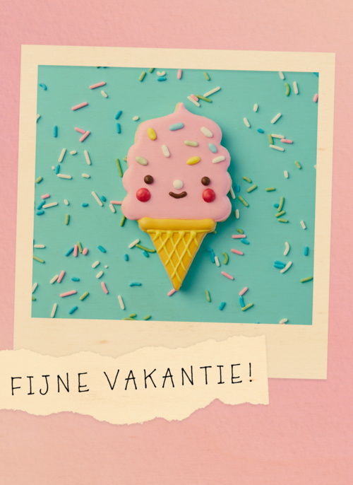 Houten Kaart Fijne Reis | Houten Kaart Hallmark | Fijne Reis | Zomer Kaart Klassiek Fijne Vakantie Met Ijsje