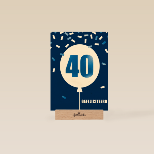 Verjaardagskaart leeftijden man 40 ballon