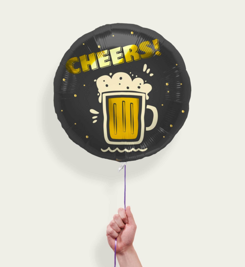 Ballon Cheers Bierpul Goud Zwart