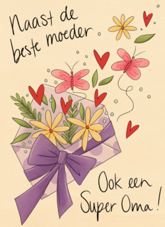 moederdag kaart matia super oma
