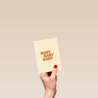 And C Baby Baby Baby kaart oranje