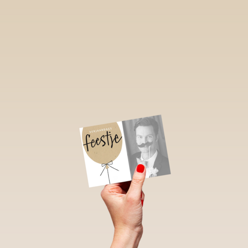 fotokaart verjaardagsfeestje kom je ook