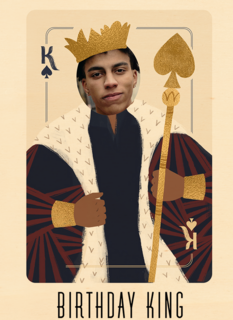 Verjaardagskaart foto birthday king