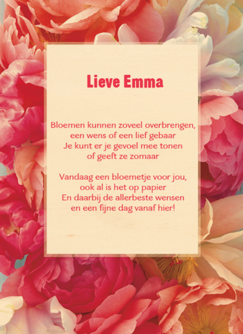 een fleurige bloemen kaart voor iemand zijn verjaardag