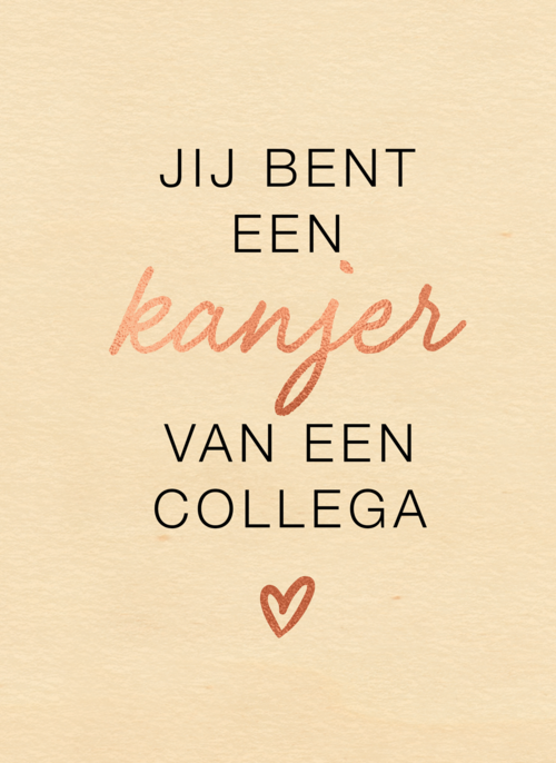 Houten Kaart Secretaressedag | Houten Kaart Hallmark | Secretaressedag | Bedankt Kaart Thuiswerken Jij Bent Een Kanjer Van Een Collega