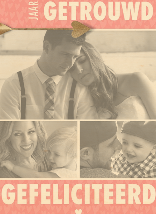 Houten Kaart Huwelijksjubileum | Houten Kaart Hallmark | Huwelijksjubileum | Liefdeskaart Echtvereniging Zoveel Jaar Getrouwd