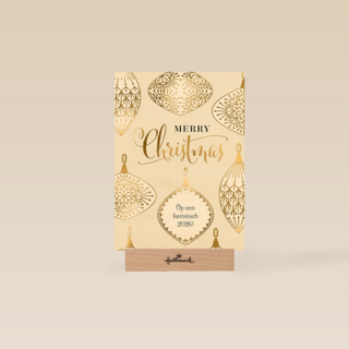 Merry Christmas gouden kersthangers