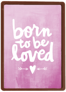 geboortekaartje born to be loved roze