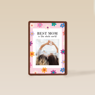 Moederdag kaart foto Best mom in the world