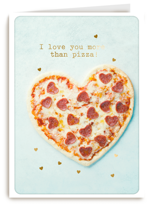 Kaart Hallmark | Vriendschap Liefde Valentijn | Vriendschap Kaart Klassiek I Love You More Than Pizza