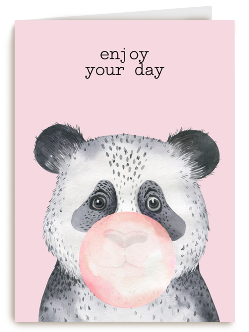Verjaardagskaart Hallmark | Verjaardag Kaart Hip Panda Enjoy Your Day