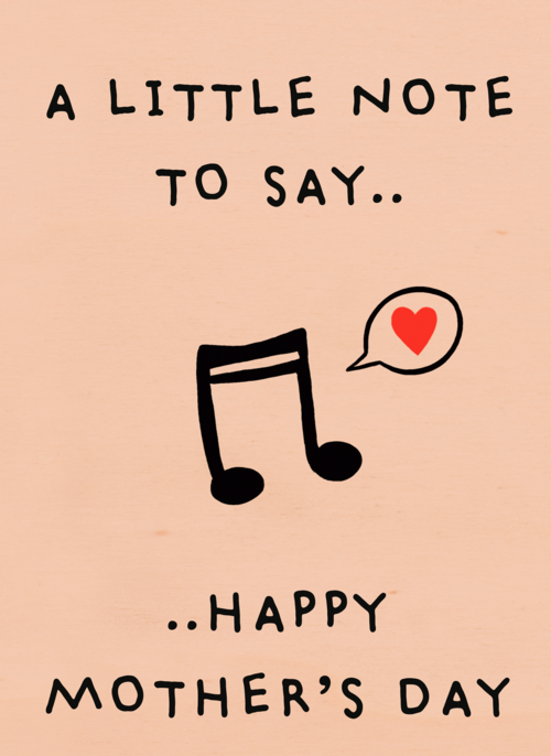 Houten Kaart Moederdag | Houten Kaart Hallmark | Moederdag | Moederdag Kaart Hip A Little Note To Say Happy Moeders Day