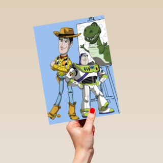 Rijksmuseum X Toy Story kaart Woody Buzz and Rex