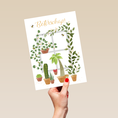 Beterschap kaart planten en bijtjes