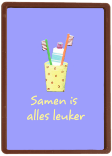 samenwonen kaart tandenborstels