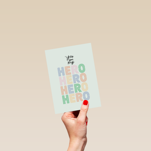 Complimentkaart you are my hero