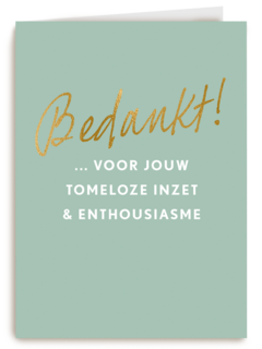 Bedankt kaart thuiswerken voor jouw tomeloze inzet