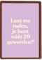 verjaardag kaart vrouw weer 29 geworden