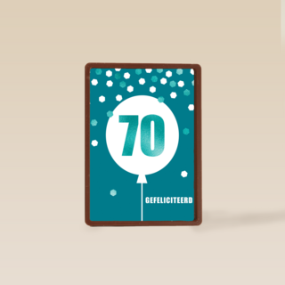 Verjaardagskaart leeftijden man 70 ballon