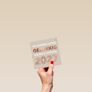 Nieuwjaar 2027 Gelukkig liefdevol